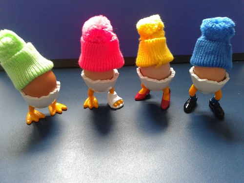 Novelty egg cups - cups, painted