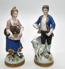 Pair of Antique 19thC Samson French Porcelain Figures Figurines - Man and Woman