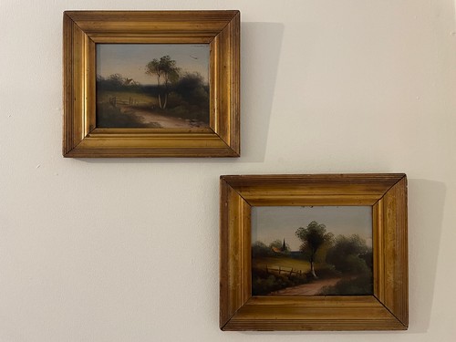 Pair antique 19th - of, century