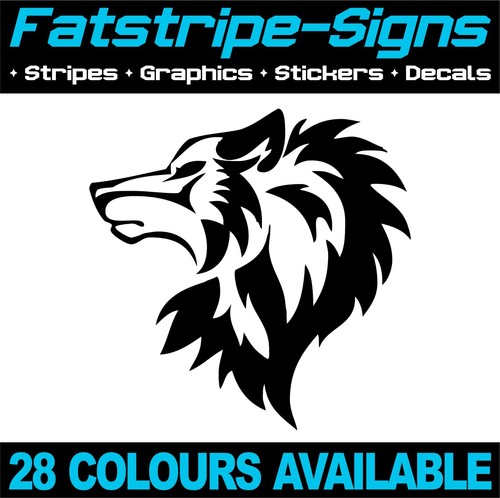 Lone wolf head stickers - wolf,