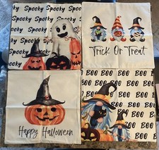 4 Halloween Pillow Civers 18x18 - new  Willing to sell separately 