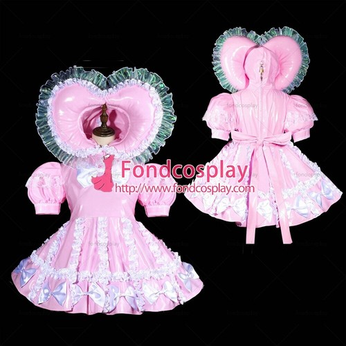 Sissy maid pink pvc dress - sissy,