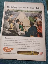 Sk171 Ephemera 1947 Folded Advert Cinco Cuban Cigars 