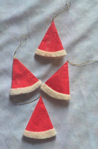 Vintage crepe paper and felt - vintage,