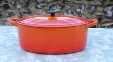 Le Creuset Casserole Dish Oval Dutch Oven 26 cm long Orange 