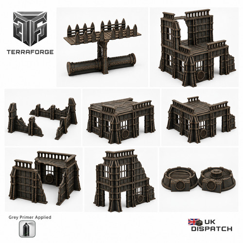 Sci factory ruins terrain - sci-fi,
