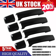 4Pcs Black Gloss Door Handle Covers Fits Range Rover Discovery 3 4 Freelander 2