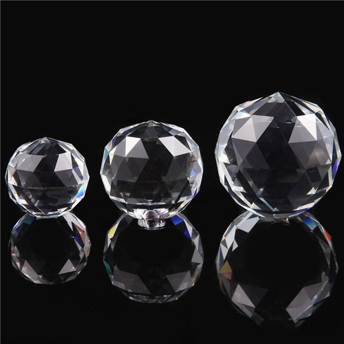 Cut crystal sphere decor - crystal, feng