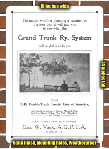 Metal sign 1907 grand trunk - 1907,