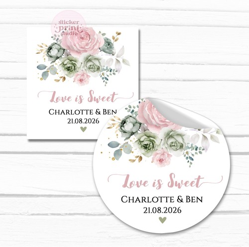 Personalised wedding stickers - personalised,