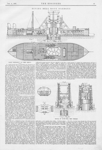 Diving bell rock dredger - bell,