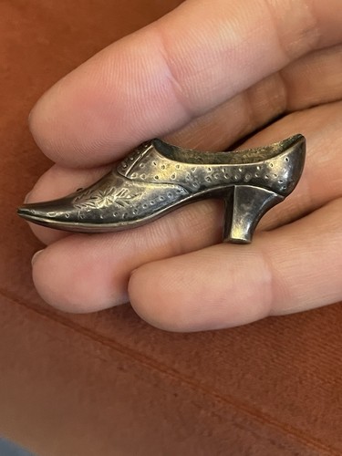 Victorian silver shoe - shoe, c