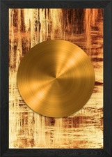 Gold Circle on Grunge