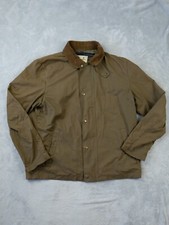 Barbour Milham Casual Jacket Khaki Brown Men's Large Lightweight Zip Up Smart