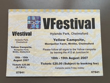 V FESTIVAL  18/08/2007  UNUSED