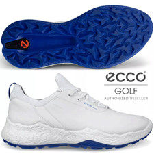 ECCO BIOM H5 MENS LEATHER WATERPROOF GOLF SHOES / WHITE / NEW 2025 MODEL