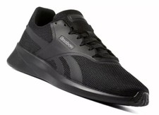 UK size 8.5 - reebok classic royal COMFY trainers run plain black RARE 