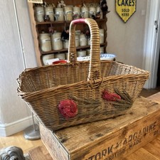 Vintage Wicker Shopping Basket