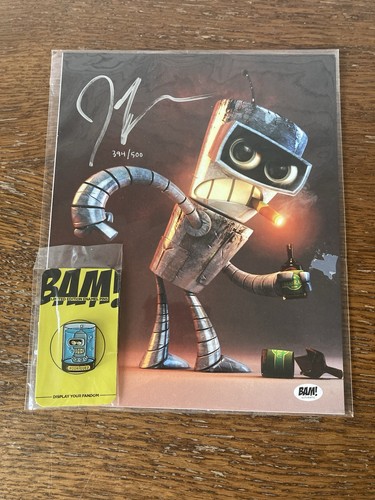 Futurama bender signed print - signed,