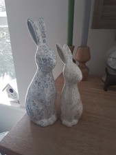 Pair Of Ceramic Bunnies Rabbits From Next, Excellent Condition