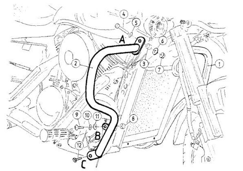 Engine guard chrome for - for, suzuki