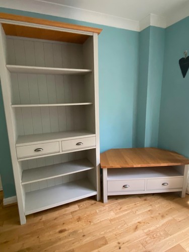 Grey solid wood - grey, bookcase