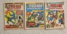 Vintage Spiderman Comics Weekly UK lot 3 comics  14, 15, 16 1973 VG/VG+