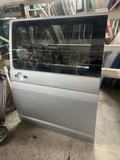 VW T5 2009 2.5 Tdi Passenger Side Left Sliding Door In LA7W Silver