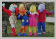 The Tweenies Gang 4 Fancy Dress Costumes Mascot Heads