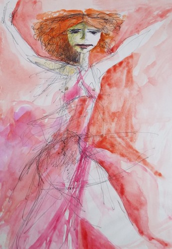 Original watercolour woman - original, watercolour,
