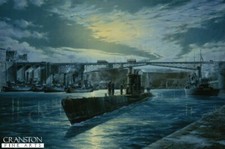WW2 Submarine naval Art post