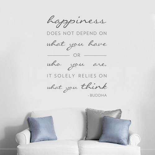 Happiness does not depend - depend, on