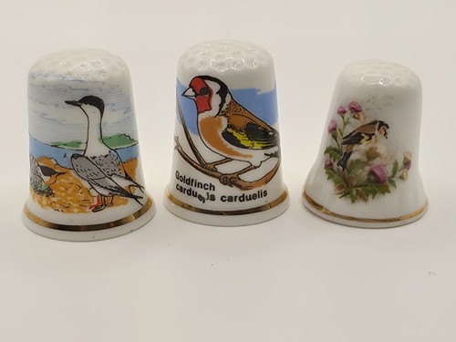 Set vintage bird thimbles - set,