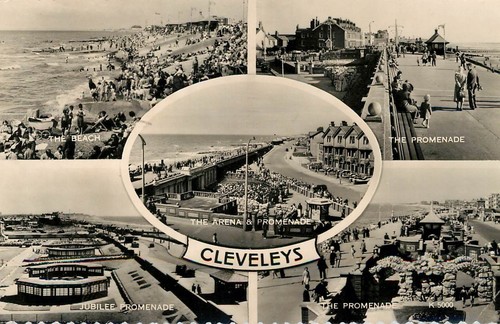 Cleveleys multiview postcard - cleveleys,