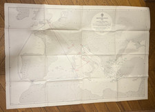 Antique Royal Yacht Britannia Tour Map Queen Elizabeth II 1961 Italy Tunisia