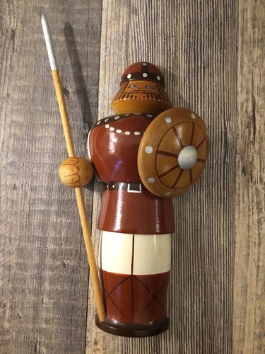 Viking with spear - viking, wooden