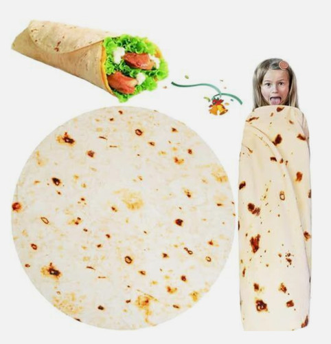 Burrito tortilla throw - burrito,