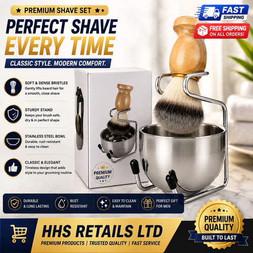 Mens shaving brush and - brush, bowl