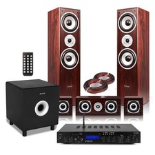 Fenton 5.1 Home Cinema Surround System - Bluetooth, Walnut Finish