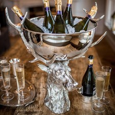 Large Punch Bowl with Stag