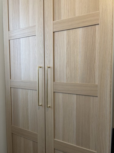 Ikea wardrobe oak - wardrobe, door/white