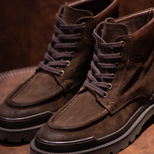 calf suede leather men boots |
