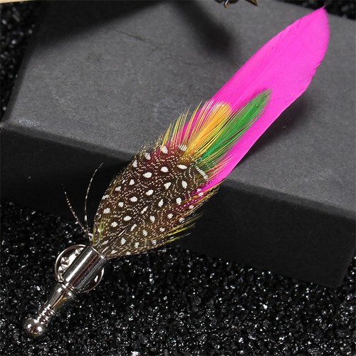 Feather brooches buckle lapel - feather,