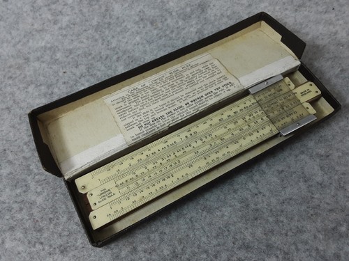 Log slide rule boxed - slide,