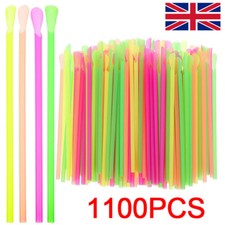 1100 Spoon Straw Plastic