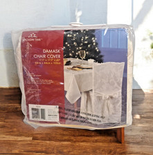 Damask Linen Dining Room Chair