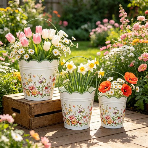 Large rustic floral metal - large,