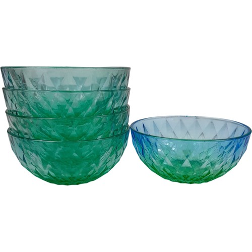 Pressed glass bowls - pressed, set