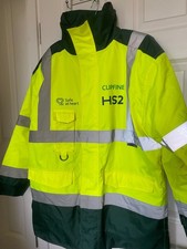 HiViz High Visibility Bomber Jacket Waterproof Safety Workwear Green Padded Coat