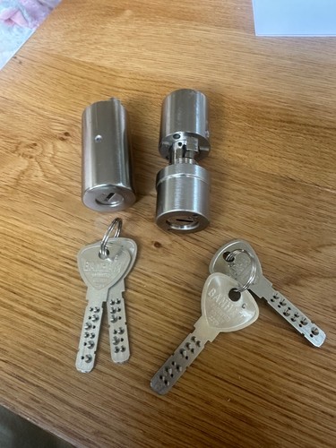 Two banham front door lock - banham,